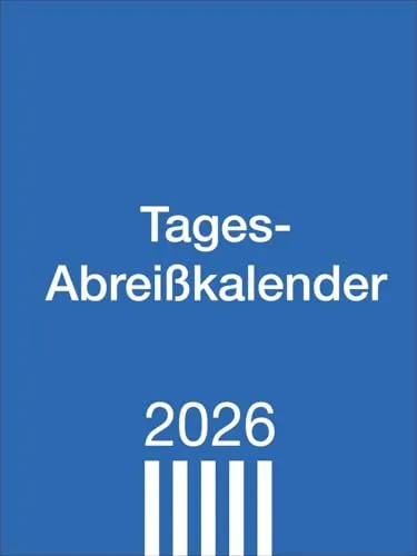 Tagesabreißkalender klein 2026: Praktischer Tischkalender zum Abreißen. Büro-Kalender mit großer Datumsanzeige, Anekdoten und Rätsel. Kleiner Tageskalender zum Aufstellen. (Tagesabreißkalender Heye)