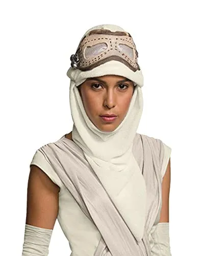 Rubie's Offizielle Star Wars Rey Eye Maske - Einheitsgröße für Erwachsene, lizenziertes Halloween-Accessoire mit Haube