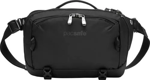 Pacsafe EXP 12 Sling - Umhängetasche black - Vielseitige Umhängetasche mit 10 Litern Volumen, ausgestattet mit Anti-Diebstahl-Merkmalen und Platz für 13-Zoll-Laptops. Ideal für Sicherheit und Organisation unterwegs.