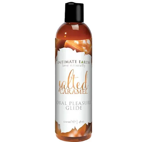 Intimate Earth Gleitgel Salted Caramel 120ml - Veganes Gleitgel auf Wasserbasis mit Wärme-Effekt und köstlichem Salzkaramell-Geschmack. Ideal für Kondome und Sextoys, 100% kondomfreundlich und aus natürlichen Inhaltsstoffen.