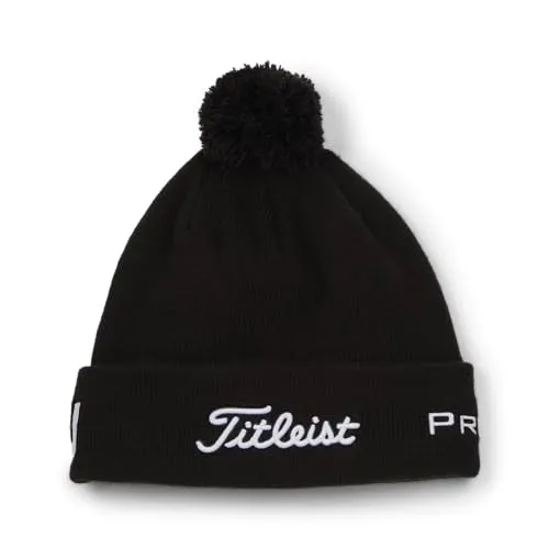 Titleist Mütze Tour Pom Pom, schwarz/weiß in schwarz von Titleist