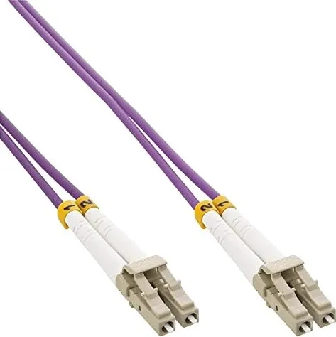 InLine LWL Duplex Kabel, 40m, OM4 - LWL-Kabel, 50/125µm, OM4, halogenfrei und ideal für hohe Datenübertragungsraten in Netzwerken.