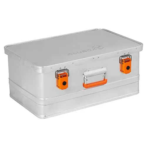 Alubox Werkzeugtruhe EASY 40 Liter - Silber mit Robustem Design - Werkzeugtruhen: ALUBOX Alukiste EASY mit 40L Fassungsvermögen, leicht, staubgeschützt und spritzwasserfest. Ideal für Handwerker, mit stabilen Hebelspannverschlüssen und praktischem Sicherheitshandgriff.