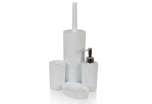 Bestlivings Seifenspender badkomfort, (Kombi-Set, 4-tlg), 4-teiliges Badezmmer Zubehör Set, Zahnbürstenbecher - Seifenspender