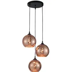 Nova Luce 8142681 Blaze Pendelleuchte Schwarz/Kupfer - Moderne Pendelleuchte mit dimmbaren E27 Fassungen, energiesparend und individuell anpassbar für jedes Zuhause. Ideal für stilvolle Akzente in Ihrem Wohnraum.