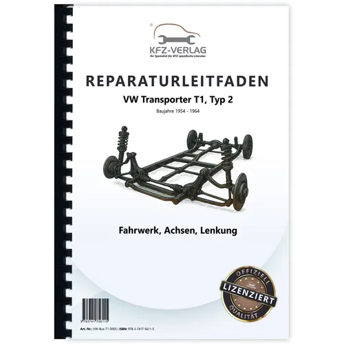 VW Transporter T1 Typ 2 1954-1964 Fahrwerk Achsen Lenkung Werkstatthandbuch