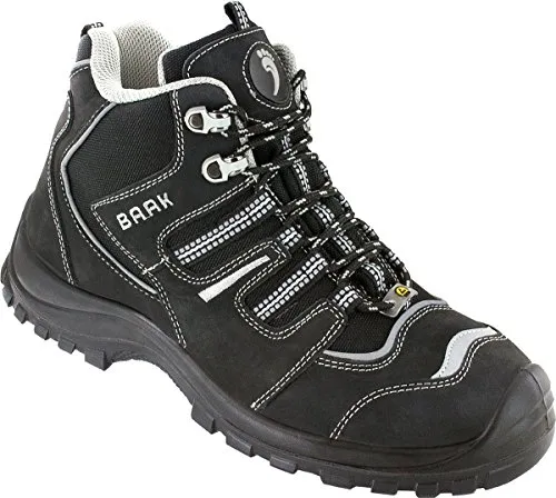 BAAK Sicherheitshochschuhe Philipp Sports S3 ESD, Arbeitsschuhe Schnürstiefel Größe 49, schwarz, 7304