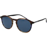 Hugo Sonnenbrille HG 1346/S EX4KU 51 - Stilvolle Herrenbrille - Elegante Herren-Sonnenbrille in Braun mit blauen Gläsern. 100% UVA & UVB Schutz, ideal für sonnige Tage. Kompakt und mit Federscharnier für hohen Tragekomfort.
