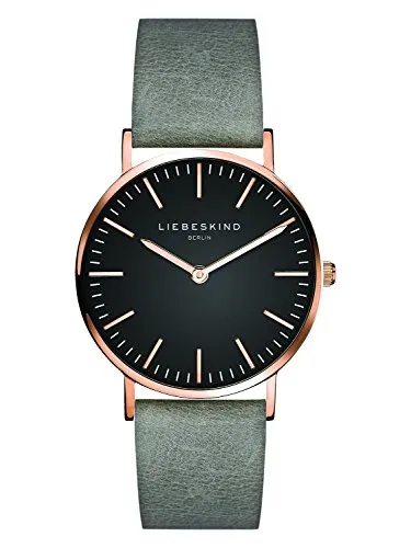 Liebeskind Berlin Armbanduhr LT-0094-LQ IP roségold grau - Elegante Damenuhr mit hochwertigem Lederband und Edelstahlgehäuse, bietet perfekten Tragekomfort und Wasserdichtigkeit bis 5 bar. Ein stilvolles Accessoire für jeden Anlass.