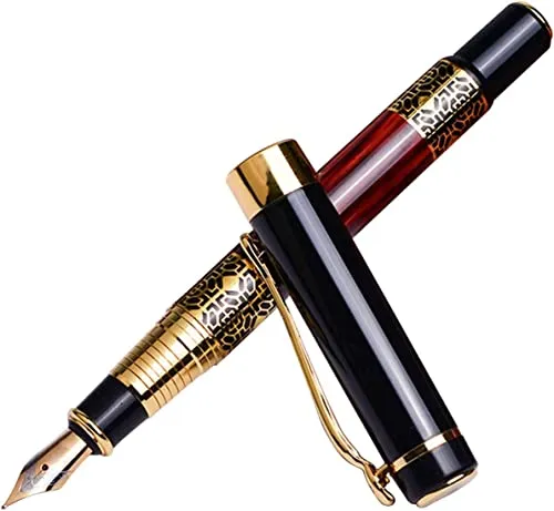 LILOVE Füllhalter Luxus Füllfederhalter Premium Füllfederhalter Hochwertiger aus Metall mit Edlem Klavierlack Feder A