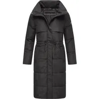 Navahoo Damen Wintermantel - Warmer Steppmantel mit Taillenzugband - Funktionsjacken: Moderner Steppmantel mit warm wattiertem Kragen und wasserabweisender Funktion für optimalen Kälteschutz. Ideal für stylische Looks in der kalten Jahreszeit.