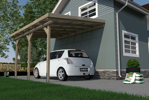 Weka Terrassenüberdachung 671 Gr.3 - Gartenhäuser, Geräteschuppen & Carports - Robuste Terrassenüberdachung für optimalen Wetterschutz und mehr Wohnraum im Freien.