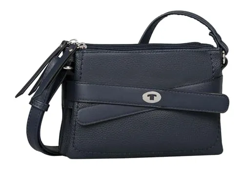 TOM TAILOR Lilly Damen Umhängetasche - Mini Crossbody Bag Blau - Umhängetaschen: Zeitlose Mini Crossbody Bag mit zwei Reißverschlussfächern und zusätzlichem Steckfach für optimale Organisation, Maße: 21x14x7 cm.