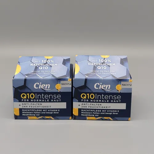 2x Cien Q10 Intense Nachtcreme Nachtpflege Anti-Falten Normale Haut Neu OVP
