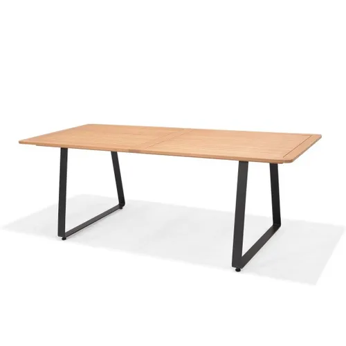 Primaster Gartentisch Rovigo 200 x 89 cm aus Eukalyptusholz - Rechteckiger Esstisch für Innen- und Außenbereich, witterungsbeständig und aus hochwertigem Eukalyptusholz gefertigt, ideal für gemütliche Grillabende im Garten.