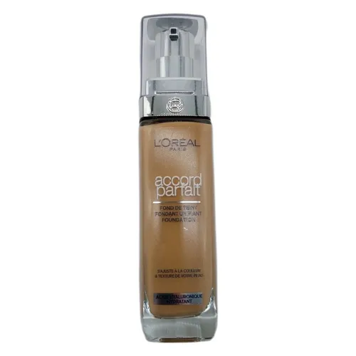 L'ORÉAL PROFESSIONNEL PARIS ACCORD PARFAIT Foundation mit Hyaluronsäure #7.D/W - 30ml - Make-up mit feuchtigkeitsspendender Hyaluronsäure für einen perfekten Teint und langanhaltenden Komfort.
