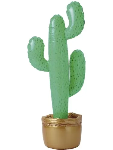W WIDMANN MILANO Party Fashion 2459C - Aufblasbarer Kaktus, circa 90 cm groß, perfekte Deko für Sommer- und Mottopartys