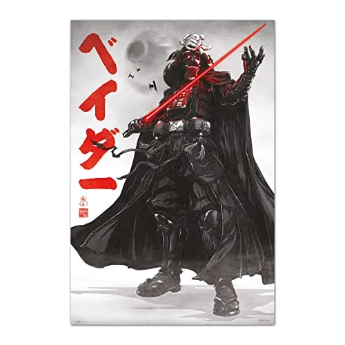 Grupo Erik Star Wars Deko - Star Wars Visions Darth Vader Poster - Deko Wohnzimmer oder Deko Schlafzimmer - Zimmer Deko - Größe : 61 x 91, 5 cm - Originales Geschenk - Offizielle Lizenz