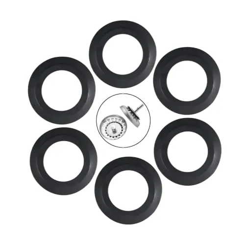 FANNAS 6 Stück Siebkörbchen Spüle Dichtungsring | Gummi Ersatz Dichtung für Ø78-83 mm Siebkorb Ø 54mm Außen Innen Ø 32mm