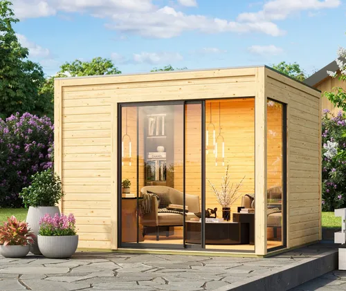 Karibu Gartenhaus Karibu Gartenhaus Dice, 38mm, 308 x 308 x 242 cm, Modell 1, natur
