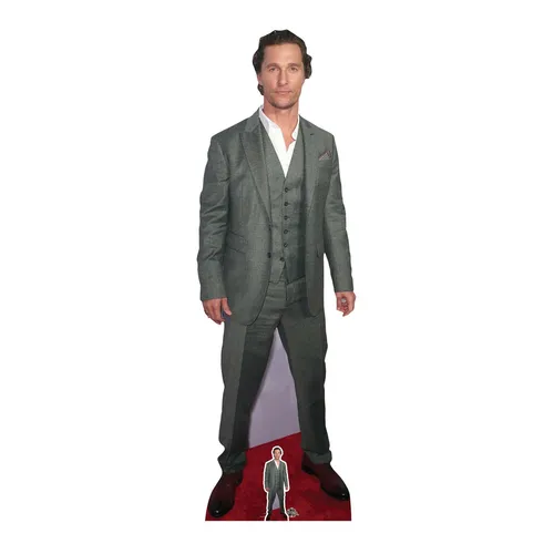 Matthew McConaughey - Star VIP - Pappaufsteller Standy - 59x182 cm - Lebensgroßer Pappaufsteller von Matthew McConaughey, ideal für Partys und Veranstaltungen. Einfach aufzubauen und platzsparend zu verstauen – ein echter Hingucker für jede Feier!