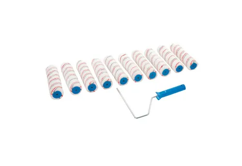 Silverline Farbroller 10 Farbwalzen Farbroller 254mm mit Steckbügel im Set