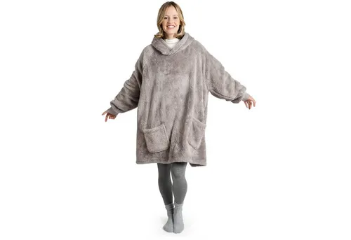 Blumtal Hoodie Ärmeldecke Unisex - flauschig mit Ärmeln - OEKO-TEX zertifiziert mit Ärmeln und Fußtasche