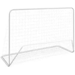 vidaXL Fußballtor mit Netz 182×61×122 cm – Robustes Stahltor in Weiß - Tore & Torwände – Ideal für Spaß im Freien, witterungsbeständig und einfach aufzubauen. Perfekt für Fußballbegeisterte jeden Alters!