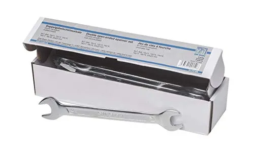 SW-Stahl Gabelschlüsselsatz 8-teilig, 6-22 mm - Maulschlüssel Set mit 8 Doppelgabelschlüsseln in den Größen 6-22 mm, ideal für präzise Arbeiten und vielseitige Anwendungen in Werkstatt und Haushalt.