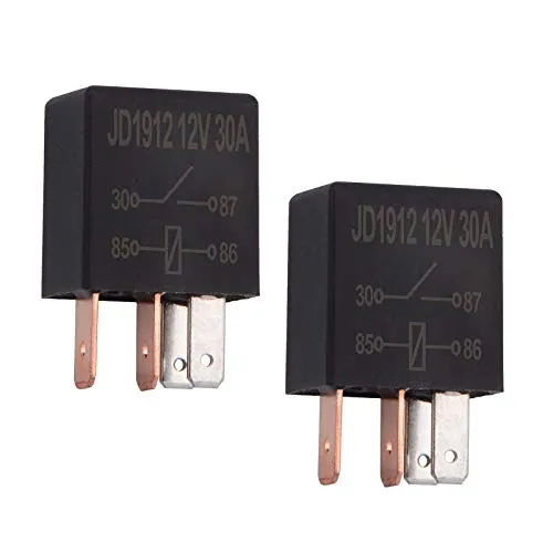 Ehdis 2 Stück Car Relais 12V 30A 4 Pin Auto Relais für Car Truck Motor, SPST Multi Purpose Relay Set