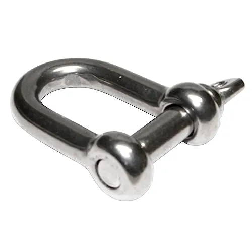 PRIOstahl Schäkel Rundschäkel Verbinder Schraubbolzen Drahtseilverbinder x 1 Schäkel Standart M5 (14,5 mm x 20 mm) Verbindungselement Bügel Rostfrei für Salzwasser Schiff Boot aus Edelstahl V4A