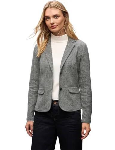 Street One Damen 2117030 Basic Blazer, Black, 44 - Eleganter Damenblazer mit Reverskragen und Langarm, ideal für vielseitige Outfits. Perfekte Passform und hochwertige Verarbeitung für einen stilvollen Look.