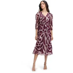 Betty&Co Sommerkleid - Figurumspielendes Midi-Kleid - Kleider mit 3/4-Ärmeln und V-Ausschnitt, ideal für warme Tage. Leichtes Material sorgt für Komfort und Eleganz.