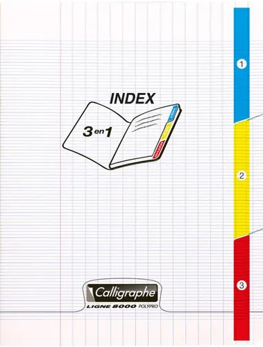 Calligraphe Cahier 3 index 8000 POLYPRO, 170 x 220 mm