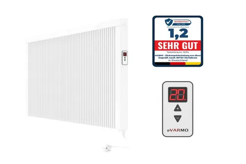 Flächenspeicherheizung areo direct 2600 Watt - Effiziente Appsteuerung - Elektroheizkörper mit hochspeicherfähigen Schamottesteinen für langanhaltende Wärme. Flexible Steuerung via App oder LCD-Display für präzise Heizplanung.