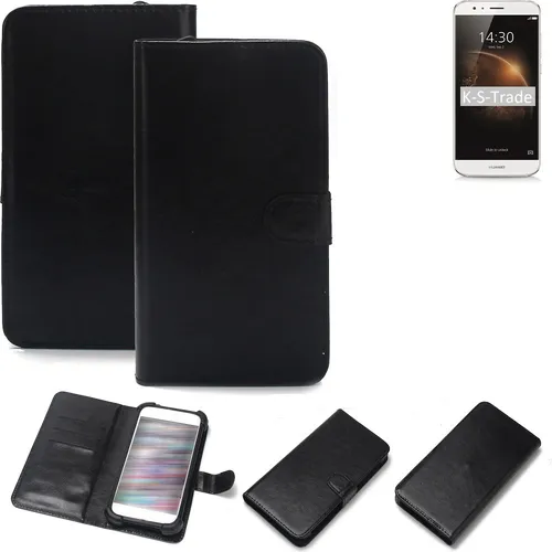 Produktbild Schutz Hülle für Huawei G8 Wallet Case + Bumper schwarz Flipstyle Tasche Books