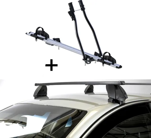 Fahrradträger SAGITTAR + Dachträger K1 MEDIUM für Audi A3 Sportback (5Türer) ab 13 - Praktisches Set mit Fahrradträger und Dachträger für Audi A3 (8VA) Sportback (5Türer) ab 13. Hochwertige, einfach zu montierende Lösung für den sicheren Transport aller Fahrradtypen.