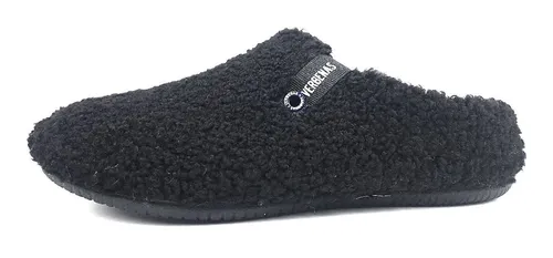 VERBENAS Pantolette Hausschuh schwarz 36 EU - Bequeme Pantolette in Größe 36 EU, ideal für Zuhause. Aus hochwertigem Textil und mit rutschfester Gummisohle für optimalen Komfort und Sicherheit.
