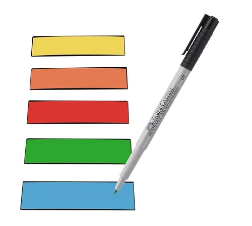 Magnetstreifen Etiketten bunt 100x30 mm - 25 Stück - beschreibbar incl. Stift
