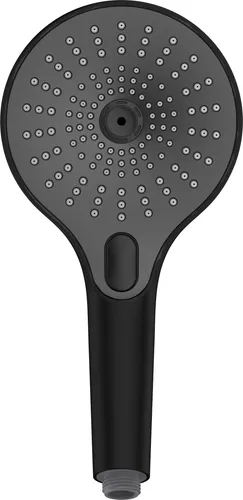 WENKO Duschkopf Ultimate Shower Schwarz/Grau - Handbrausen mit 3 Funktionen: Softrain für sanfte Tropfen, Pressure Water für effektive Reinigung und Vibration-Massage für Entspannung. Elegantes Design und einfache Reinigung machen die Dusche zum Wohlfühlort.
