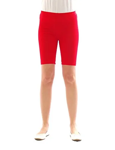 YESET Kinder Shorts Sport Pants Sportshorts Kurze Leggings aus Baumwolle Jungen Mädchen rot 116