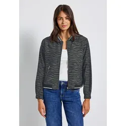 Street One Damen Gemusterter Blouson, mid Green, Größe 46 in grün von Street One