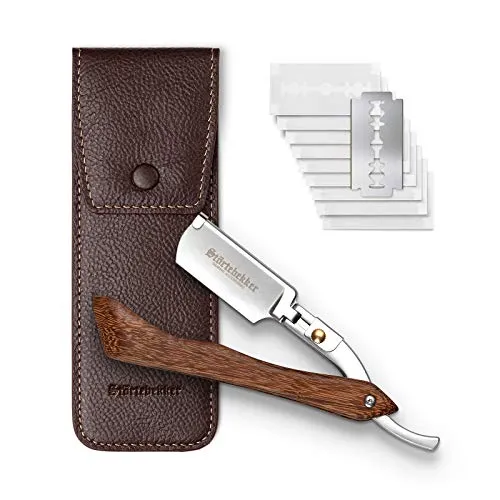 Störtebekker® Premium Rasiermesser Set mit Holzgriff in braun von Störtebekker Shaving Accessories