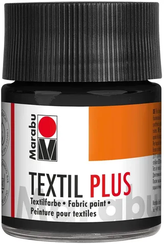 Marabu Stoffmalfarbe Textil plus 50 ml schwarz 073 von Marabu