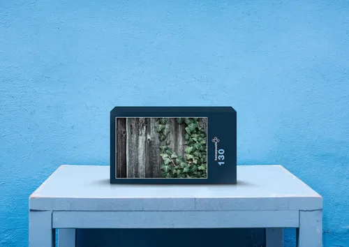 hansepuzzle 21646 - Efeu an Wand Puzzle, 130 Teile, Natur, 28,7 x 20,0cm mit hochwertiger Aufbewahrung, Kartonbox und wiederverschließbarem Beutel