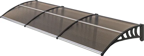 Türvordach Wetterfest Braun 303x96x27 cm