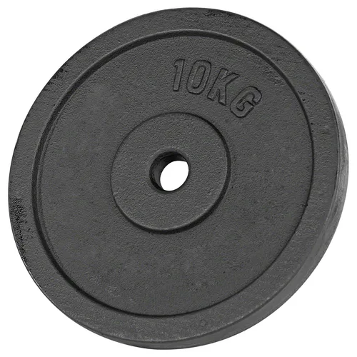Hantelscheibe aus Gusseisen 10 kg - Ideal für effektives Krafttraining - Hantelscheiben für gezieltes Muskeltraining, langlebig und robust, perfekt für Fitness-Enthusiasten.