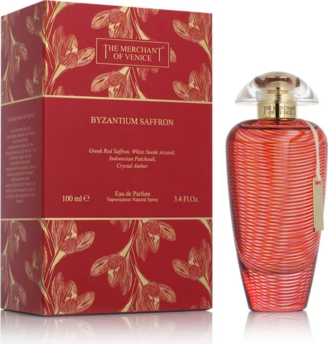 The Merchant Of Venice Byzantium Saffron EDP Spray - Unisex Duft mit 100 ml, inspiriert von antiker Eleganz. Die harmonische Mischung aus Safran und Amber sorgt für ein unvergessliches Dufterlebnis.