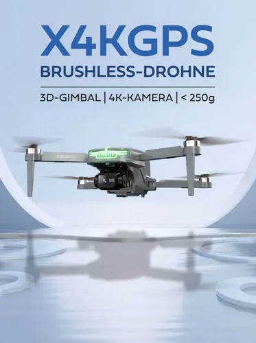 X4KGPS Brushless-Drohne mit 3D-Gimbal & 4K Kamera von Amewi