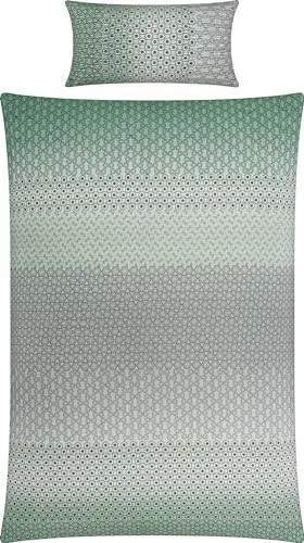 REDBEST Bettwäsche Set, Seersucker 2-teilig in jade-grau von REDBEST
